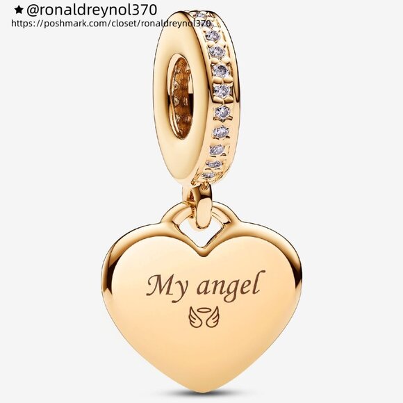 Pandora Engravable Heart Tag Dangle Charm - Picture 2 of 6